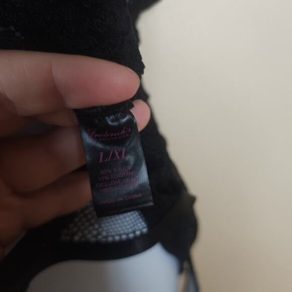 Fredericks Of Hollywood Brielle Babydoll LAce Sheer in Black Size L/XL - Picture 12 of 12